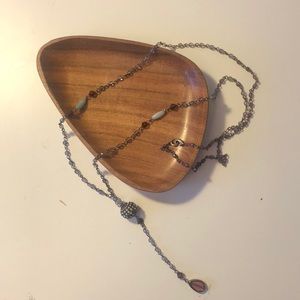 ✨free people✨crystal ball lariat bead necklace